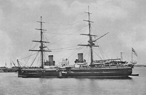 H.M.S. Inflexible im Jahr 1880, um 1880, 1904