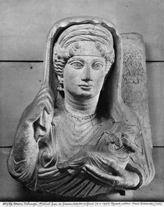 Grabrelief von Mutter und Kind, aus Palmyra, Syrien