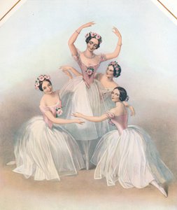 Der berühmte Pas De Quatre: komponiert von Jules Perrot, ca. 1850