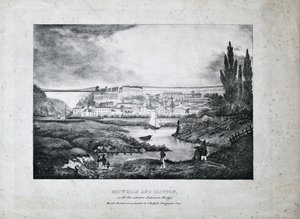Hotwells und Clifton, ca. 1831 (Lithographie auf Papier) von T. Bedford