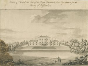 Patshull House: Sepia-Waschzeichnung, undatiert [spätes 18. Jahrhundert]