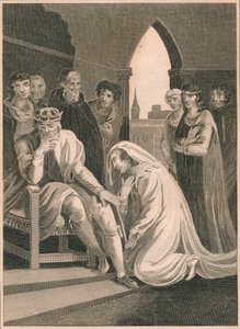 Königin von Richard II., die für das Leben von Simon Burley eintritt, 1388, 1864