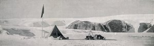 Couloir-Klippen, Granite Harbour, das Lager am Piedmont-Zungenrand zeigend, ca. 1911, 1913