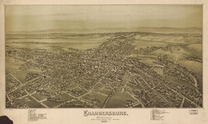 Perspektivkarte nicht maßstabsgetreu. Vogelperspektive. LC Panoramakarten (2. Aufl.), 749 Auch über die Website der Library of Congress als Rasterbild verfügbar. Indexiert für Sehenswürdigkeiten. AACR2 von T. M. Fowler