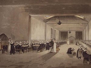 Speisesaal, Asyl, aus Ackermanns 