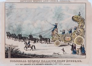 Kolossaler goldener Streitwagen, Kosten $7,000 von T. W. Strong