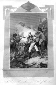 Sir Ralph Abercrombie 1734-1801 in der Schlacht von Alexandria, 1816 von T. Wallis