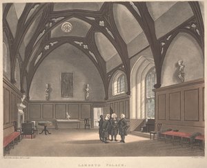 Lambeth Palace, graviert von Joseph Constantine Stadler, veröffentlicht 1808