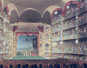 Innenraum des Drury Lane Theaters von T. and Pugin A.C. Rowlandson