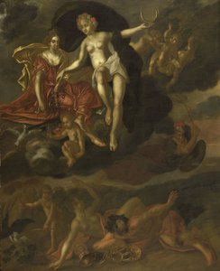 Diana und Virtus bestrafen Venus und Bacchus von T. van Malsen