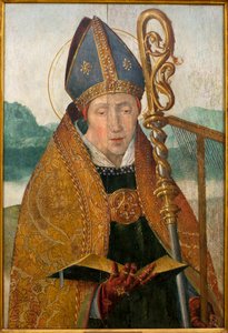 Heiliger Blasius - Gemälde aus der Werkstatt von Bruder Carlos (flämischer Maler, tätig zwischen 1517 und 1544)