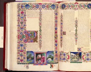 Brief des Paulus an die Römer, Doppelfolio-Illustration aus 