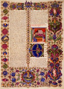 Incipit aus dem ersten Buch der Könige, aus der Bibel von Borso d