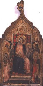 Madonna und Kind mit Heiligen von Taddeo Gaddi