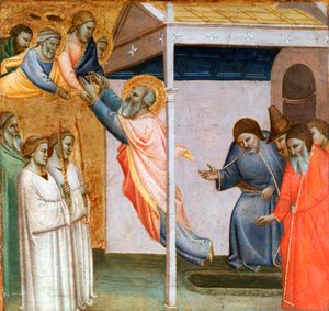 Szene aus dem Leben des Heiligen Johannes, um 1320-1366