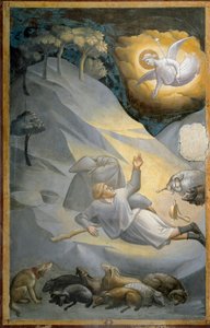 Die Verkündigung an die Hirten, aus dem Zyklus des Lebens der Jungfrau (Fresko)