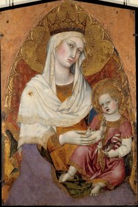 Die Jungfrau und das Kind Altarbild von Taddeo di Bartolo (1363-1422). Um 1400. Dim. 1,04 x 0,69 m. Avignon, Musee du Petro Palais