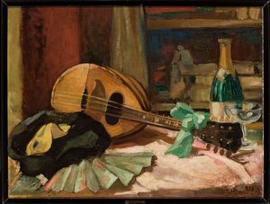 Stillleben mit Mandoline von Tadeusz Makowski