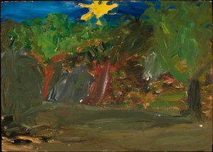 Sonne über dem Garten von Tadeusz Makowski