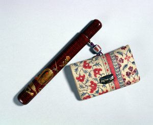 Tabakbeutel und Pfeifenhalter, japanisch, 19. Jahrhundert von Taishin Ikeda