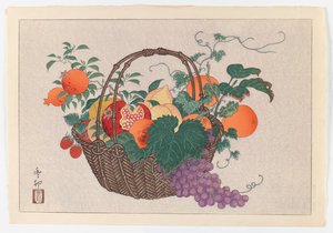 Stillleben mit Obstkorb, ca. 1930 von Taisu Taisu