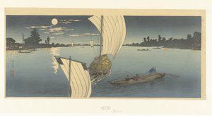 Abendszene am Edo-Fluss