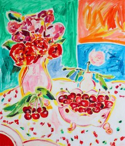 Lebendige Rosen und frische Kirschen von Tamara Jare