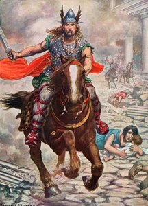 Attila der Hunne zerstört Aquila von Tancredi Scarpelli