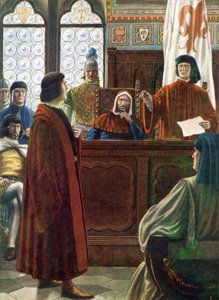 COSIMO DE MEDICI, Großherzog der Toskana, verteidigt sich hier gegen die Anschuldigungen seiner Feinde von Tancredi Scarpelli