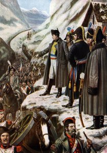 Italienfeldzug: Die französische Armee von Napoleon Bonaparte beim Überqueren des Großen Sankt Bernhard, 20. Mai von Tancredi Scarpelli