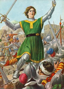 Caterina Sforza führt den Widerstand in Forli am 12. Januar 1500 an von Tancredi Scarpelli