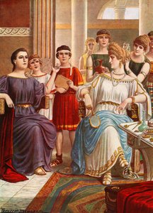 Cornelia, Mutter der Gracchi, zeigt ihre Söhne von Tancredi Scarpelli