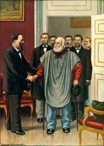Garibaldi besucht Vittorio Emanuele in Rom. Die letzte Diskussion zwischen den beiden Autoren des Risorgimento von Tancredi Scarpelli