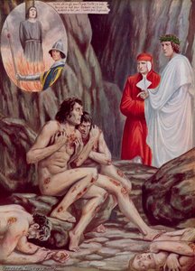 Illustration zur Göttlichen Komödie von Dante von Tancredi Scarpelli