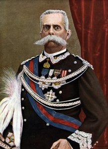 Porträt von Humbert I. König von Italien (Umberto I) (1844-1900) Illustration von Tancredi Scarpelli (1866-1937) aus „Storia d