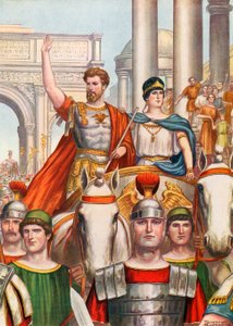 Septimius Severus betritt Rom mit einer schönen Frau