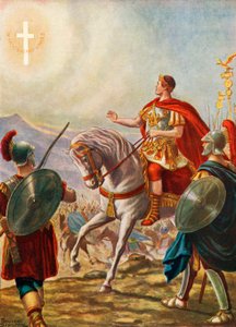 Der Kaiser Konstantin sieht das Zeichen des Kreuzes von Tancredi Scarpelli