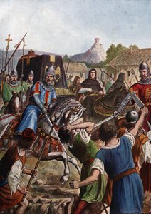 Der Trauerzug von Kaiser Otto III. des Heiligen Römischen Reiches durch Italien nach Aachen