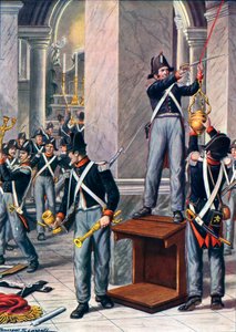Die Plünderung von Cesena durch päpstliche Soldaten, 1832 von Tancredi Scarpelli