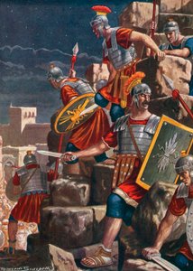 Die Einnahme Jerusalems durch die Römer unter der Leitung von Titus von Tancredi Scarpelli