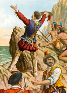 Vasco Núñez de Balboa sieht den Pazifischen Ozean von Tancredi Scarpelli