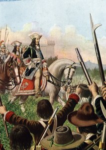 Spanischer Erbfolgekrieg: Herzog Vittorio Amedeo II. von Savoyen erklärt Frankreich den Krieg, indem er sich 1703 mit Österreich verbündet