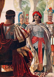 Zenobia vor Aurelian von Tancredi Scarpelli
