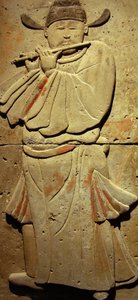 Terrakotta-Stele mit Musiker, Tang-Dynastie
