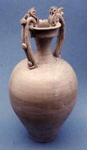 Vase mit farbloser Glasur, Tang-Dynastie