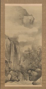 Landschaft mit Wasserfall, 1828 von Tani Buncho