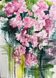 Lebendige rosa Blüten