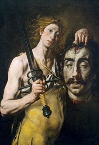 David mit dem Kopf von Goliath