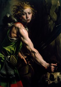 David mit dem Kopf von Goliath