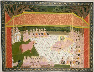 Maharana Sarup Singh inspiziert einen Preis-Hengst, 1845-46 von Tara